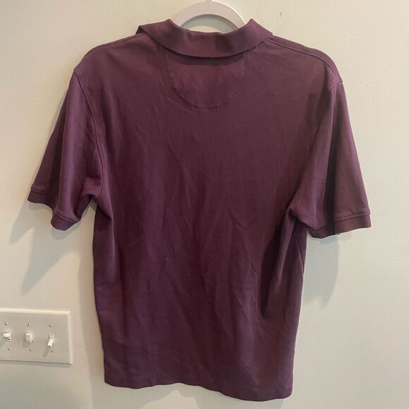 Roundtree & Yorke Supima Cotton Polo Shirt Luster Soft Collection Maroon Small - Picture 7 of 7